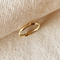 Mondsee 18k Gold Filled Band Ring With Cubic Zirconia Stone | 18k Gold Filled Jewelry