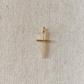 18k Gold Filled Thin Plain Cross Pendant