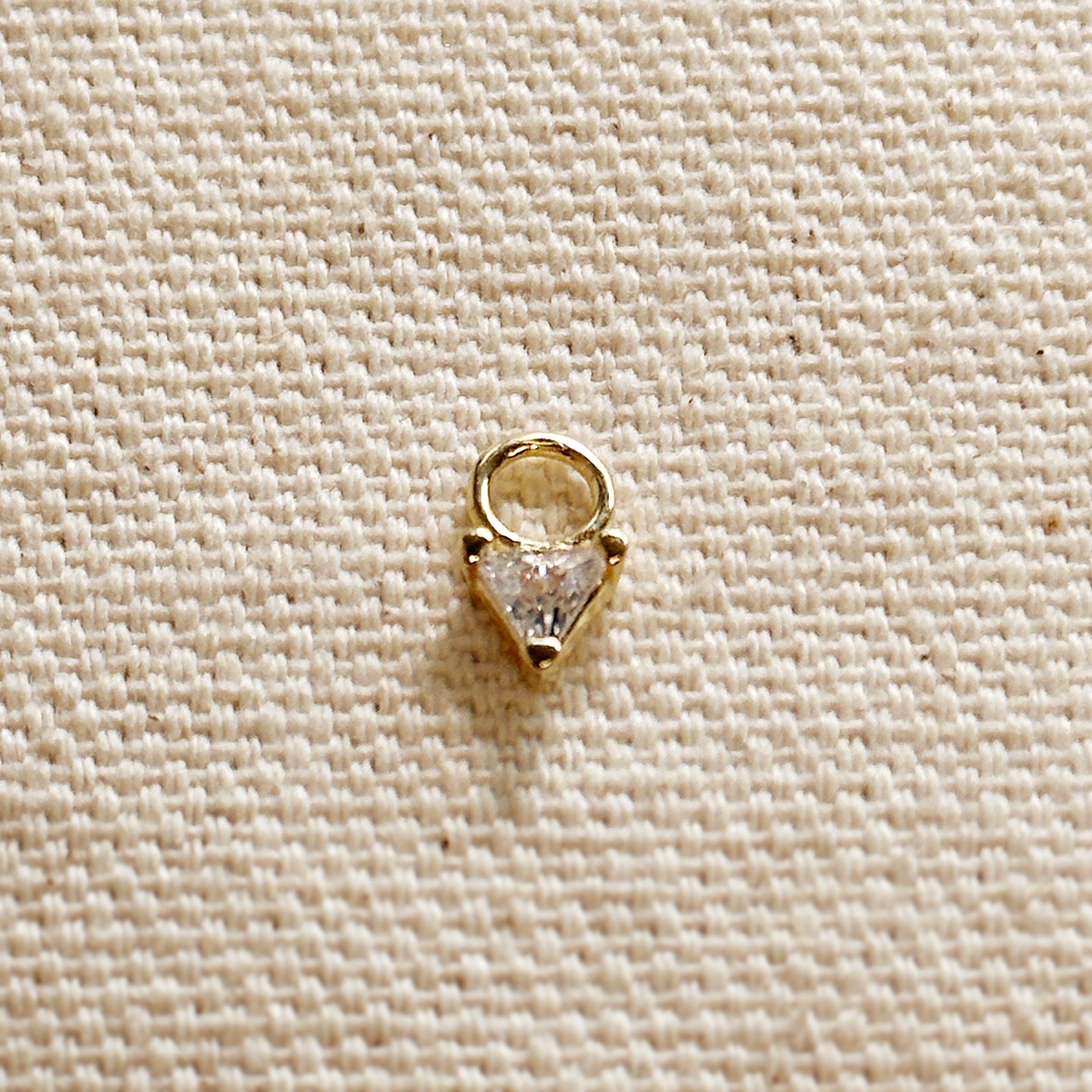 Mondsee Mini CZ Triangle Earring Charm | 18k Gold Filled Jewelry
