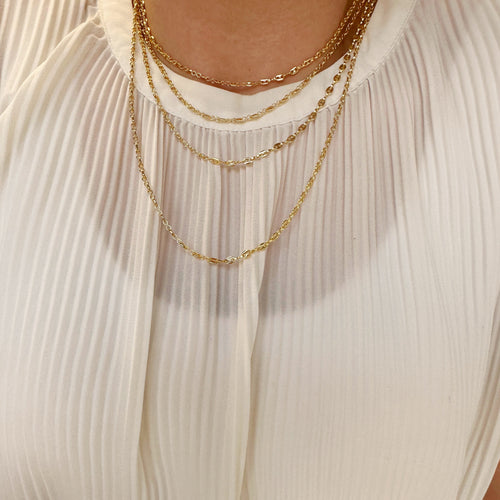 Mondsee 18k Gold Filled 3mm Mini Puffy Links Chain | 18k Gold Filled Jewelry
