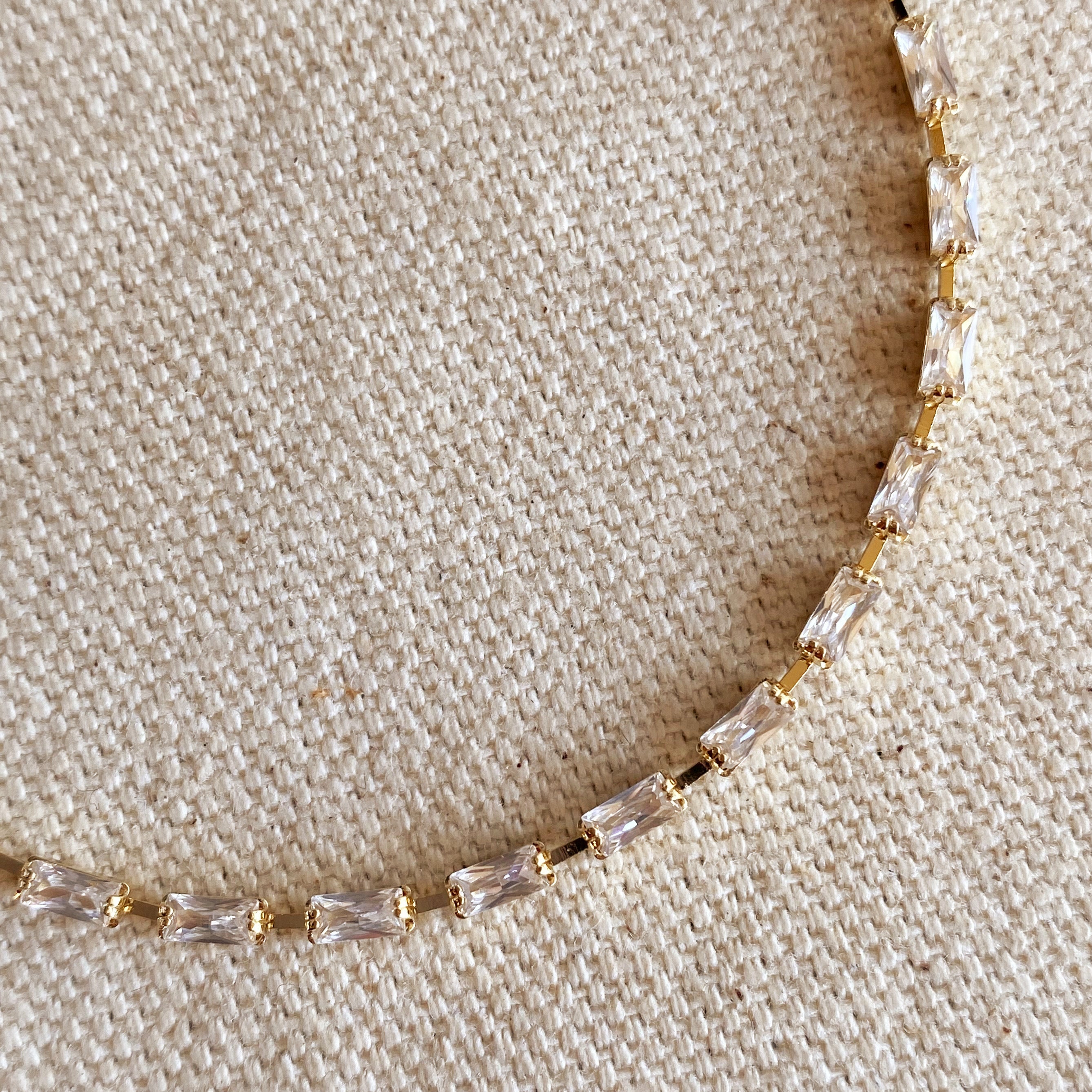 Mondsee 18k Gold Filled Baguette Tennis Bracelet | 18k Gold Filled Jewelry