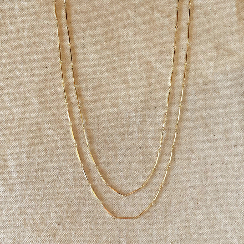 Mondsee 18k Gold Filled 1mm Diamond Cut Straw Chain | 18k Gold Filled Jewelry
