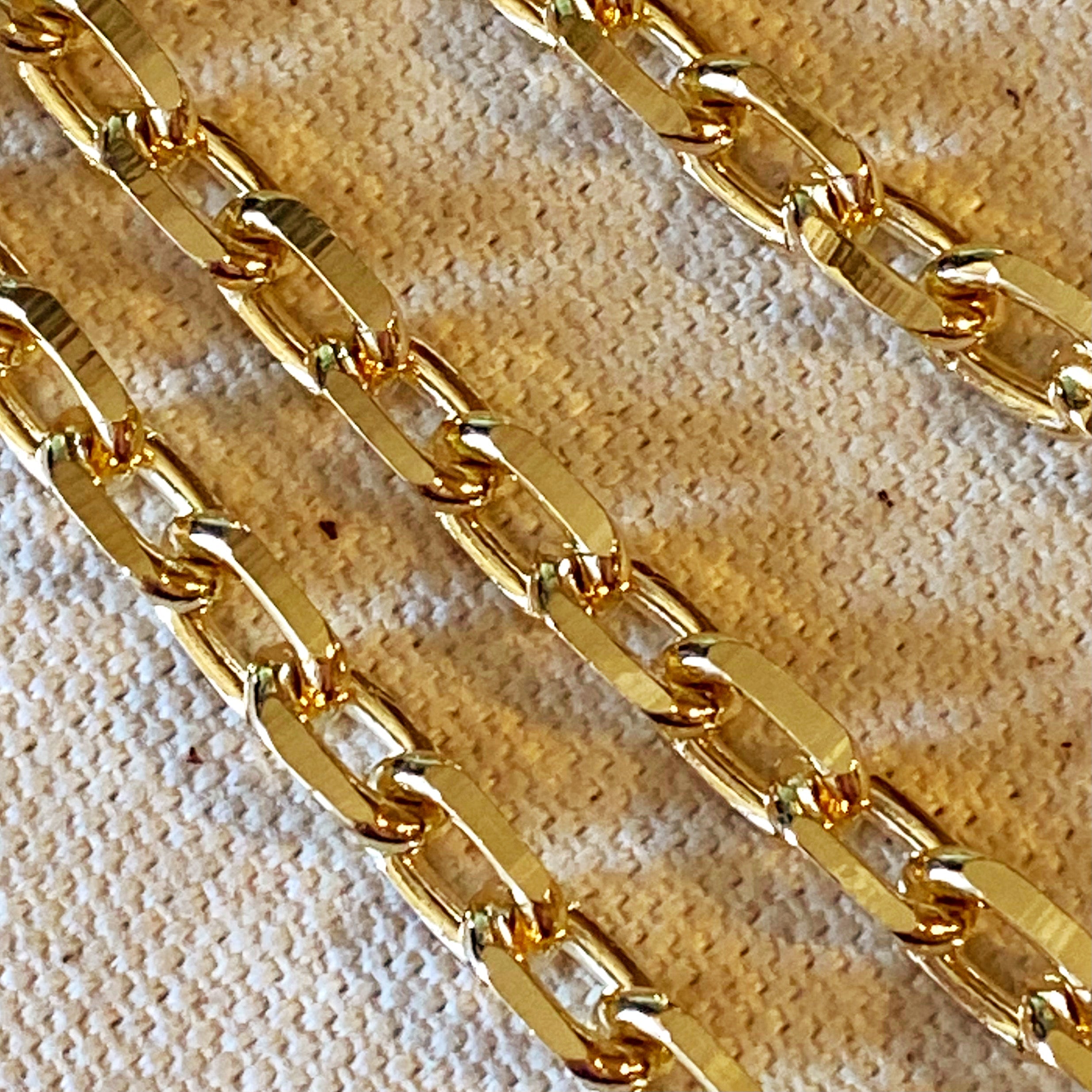 Mondsee 18k Gold Filled Diamond Cut Anchor Chain Necklace | 18k Gold Filled Jewelry