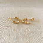 Mondsee 18k Gold Filled 13mm Spiked C-Hoop | 18k Gold Filled Jewelry