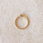 Mondsee 18k Gold Filled Twisted Solitaire Band With Cubic Zirconia Stone | 18k Gold Filled Jewelry