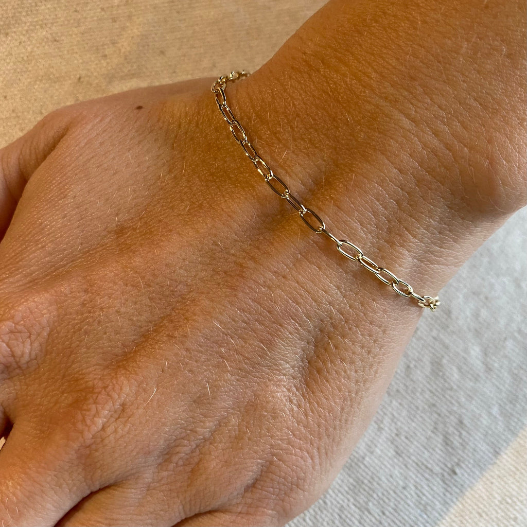 Mondsee 18k Gold Filled 2.5mm Cable Link Bracelet | 18k Gold Filled Jewelry