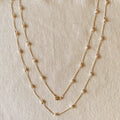 Mondsee 18k Gold Filled Long Wrap Around Pearl Necklace | 18k Gold Filled Jewelry