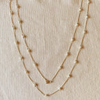 Mondsee 18k Gold Filled Long Wrap Around Pearl Necklace | 18k Gold Filled Jewelry