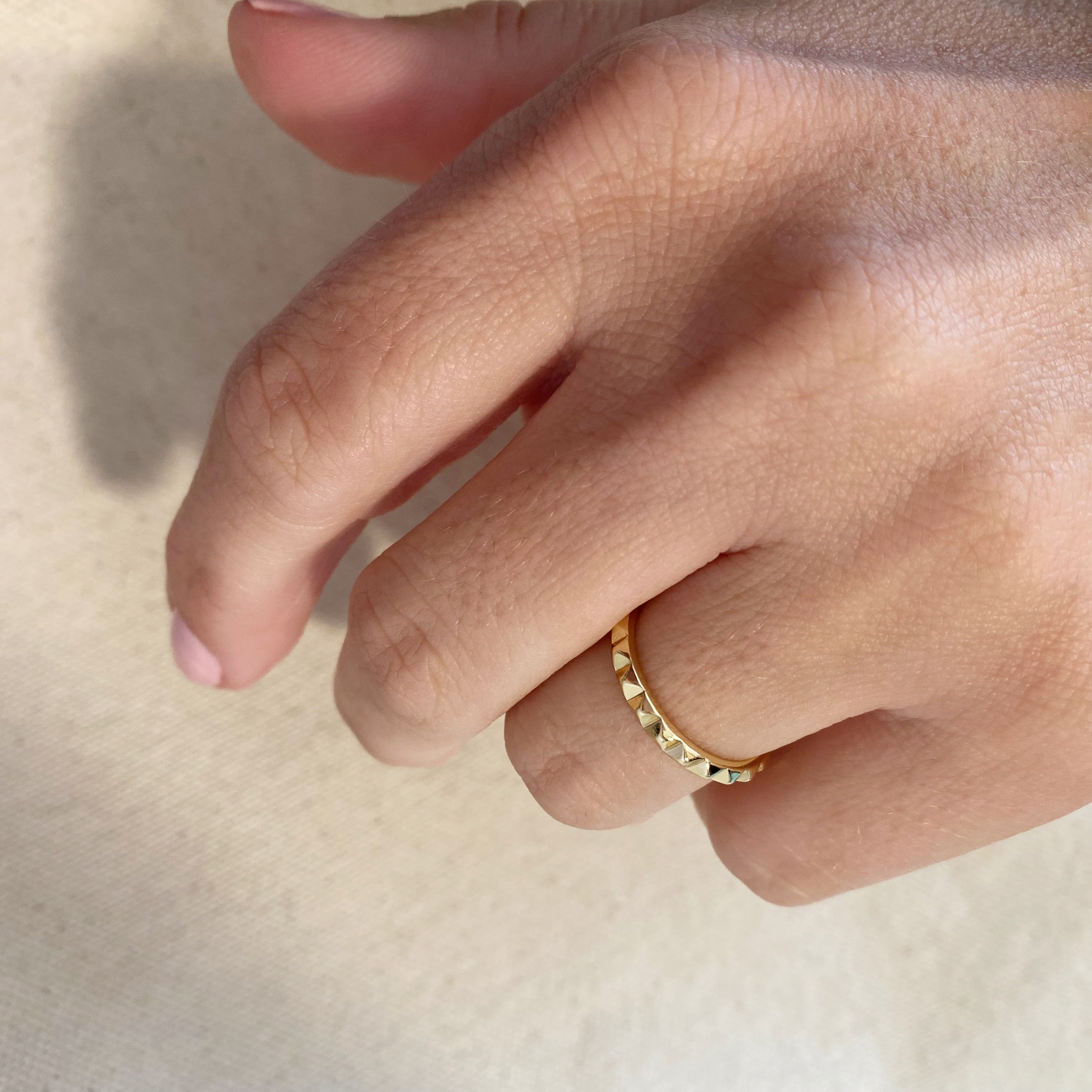Mondsee 18k Gold Filled Spiked Band Ring | 18k Gold Filled Jewelry