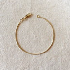 Mondsee 18k Gold Filled 1.2mm Round Snake Chain Bracelet | 18k Gold Filled Jewelry
