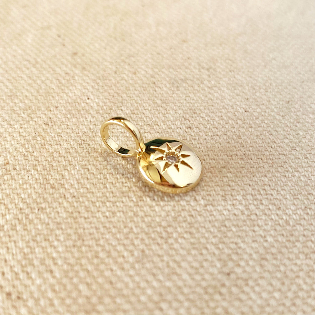 Mondsee 18k Gold Filled Mini Starburst Plate Pendant | 18k Gold Filled Jewelry
