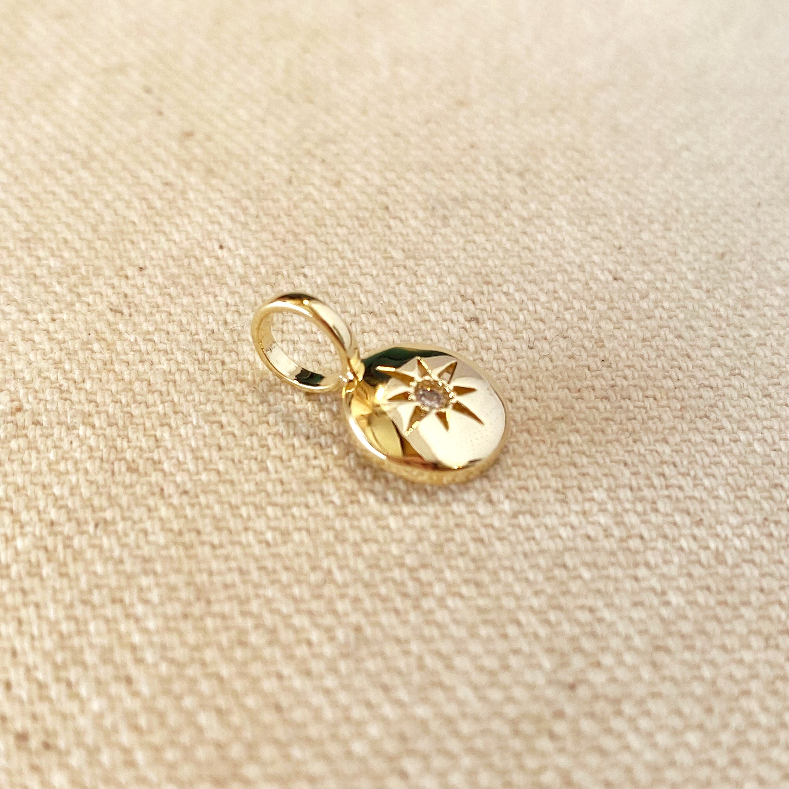 Mondsee 18k Gold Filled Mini Starburst Plate Pendant | 18k Gold Filled Jewelry