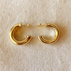 Mondsee 18k Gold Filled 25mm Chubby C-Hoop Earrings | 18k Gold Filled Jewelry