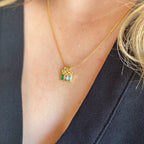 Mondsee 18k Gold Filled Baguette Birthstone Charm | 18k Gold Filled Jewelry