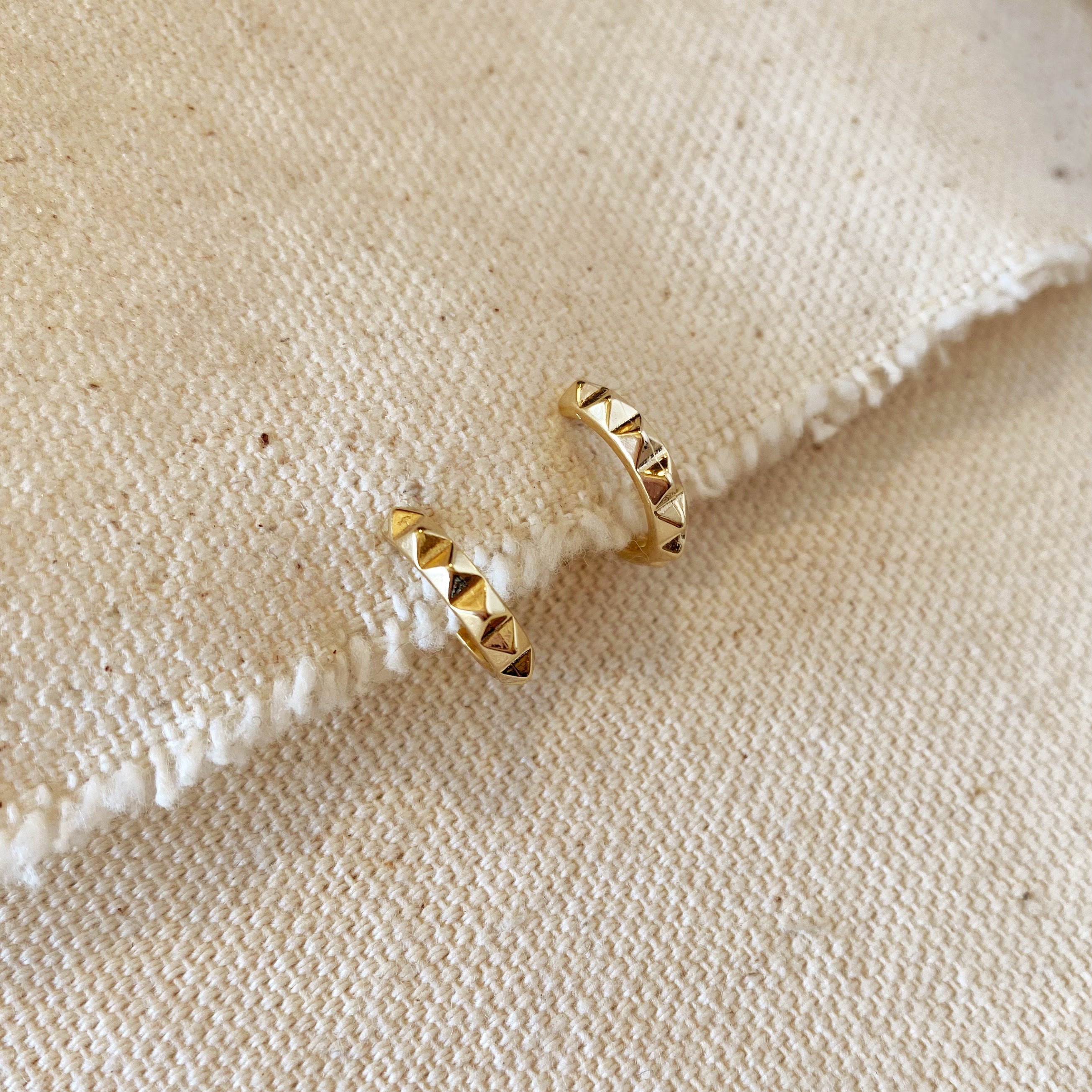 Mondsee 18k Gold Filled 13mm Spiked C-Hoop | 18k Gold Filled Jewelry