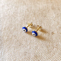 Mondsee 18k Gold Filled Enamel 6mm Blue Evil Eye | 18k Gold Filled Jewelry