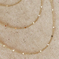 Mondsee 18k Gold Filled 1mm Curb Chain With Pressed Details | 18k Gold Filled Jewelry