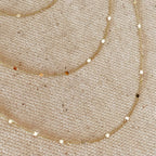 Mondsee 18k Gold Filled 1mm Curb Chain With Pressed Details | 18k Gold Filled Jewelry