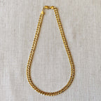 Mondsee 18k Gold Filled 8mm Diamond Cut Cuban Chain Necklace | 18k Gold Filled Jewelry
