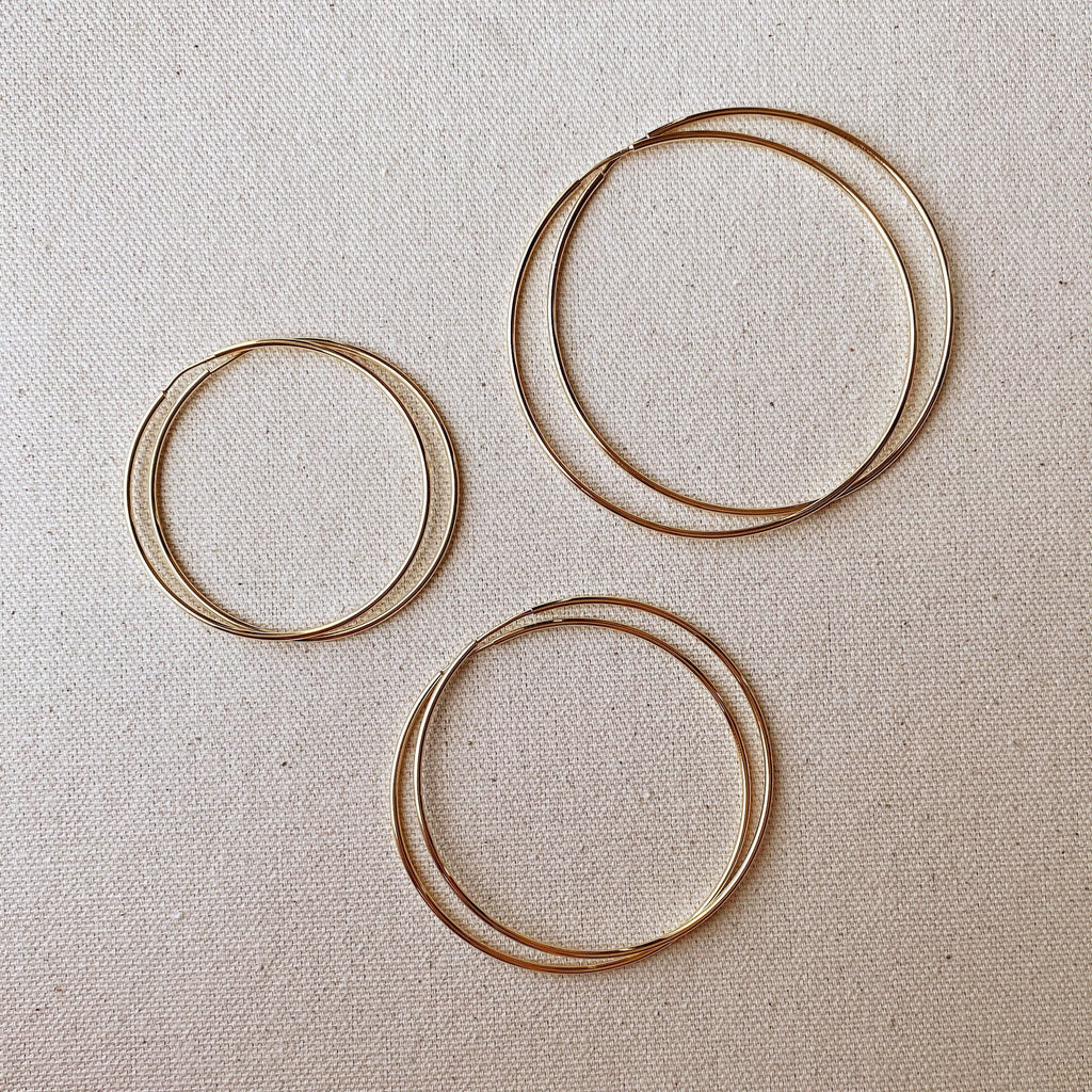 Mondsee 18k Gold Filled Endless Hoop Earrings | 18k Gold Filled Jewelry