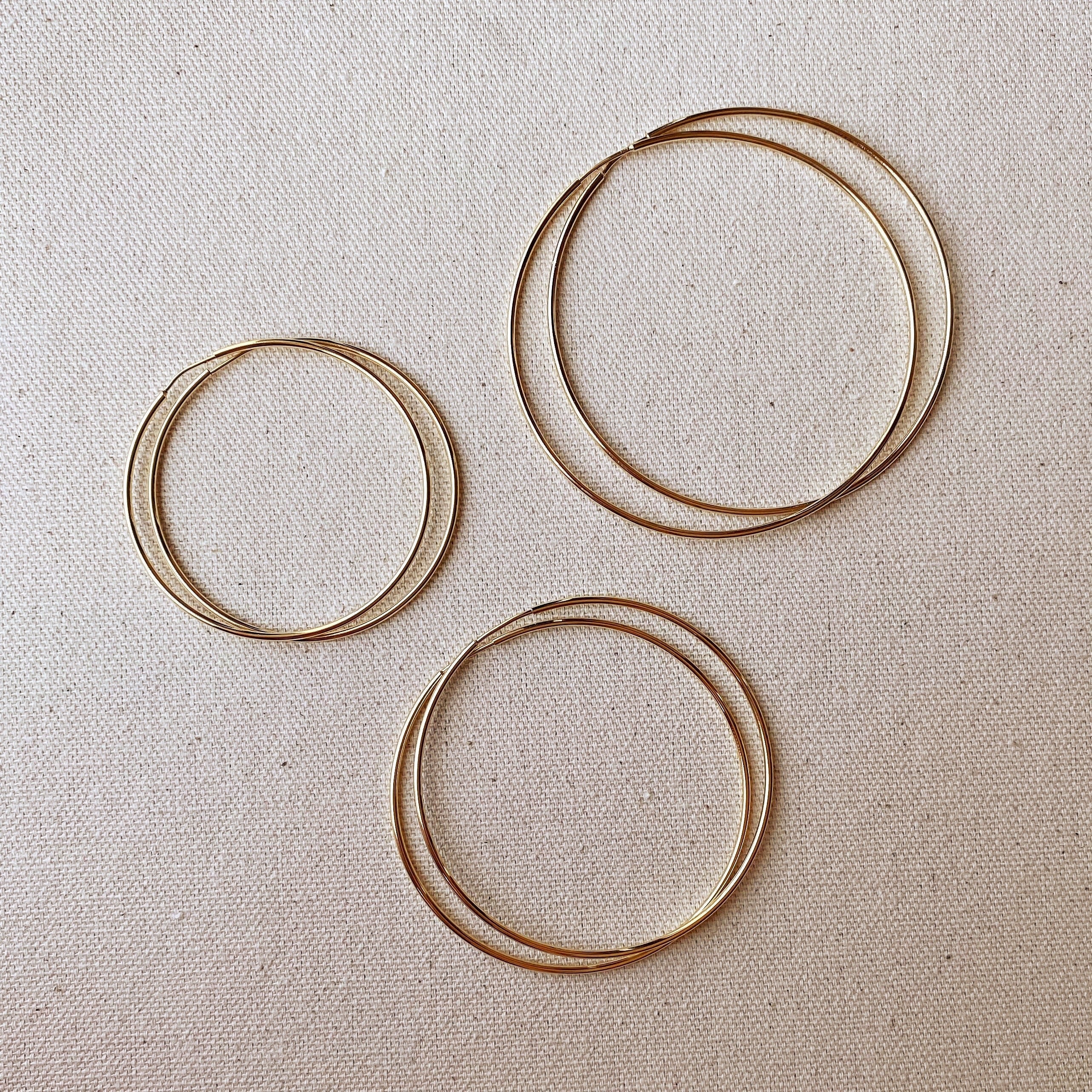 Mondsee 18k Gold Filled Endless Hoop Earrings | 18k Gold Filled Jewelry