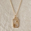 GoldFi 18k Gold Filled Vintage Love Plaque Necklace