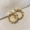 Mondsee 18k Gold Filled 30mm Double Twisted Tube Hoop Earrings | 18k Gold Filled Jewelry
