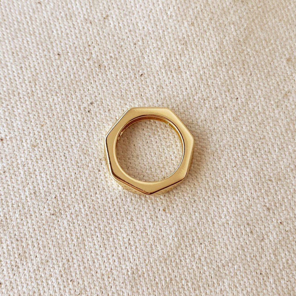 Mondsee 18k Gold Filled Faceted Band Ring | 18k Gold Filled Jewelry