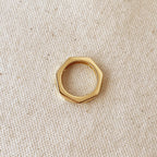 Mondsee 18k Gold Filled Faceted Band Ring | 18k Gold Filled Jewelry