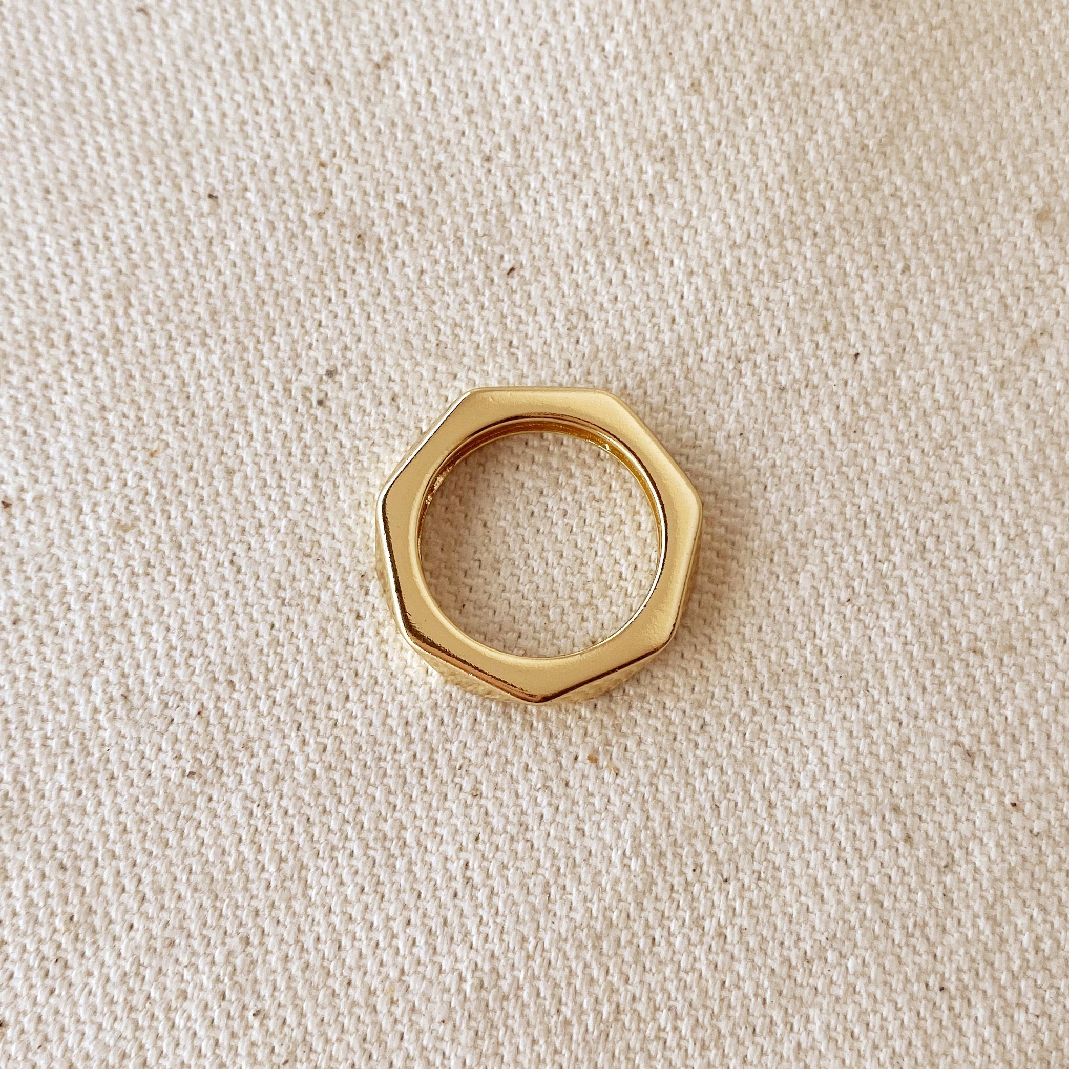 Mondsee 18k Gold Filled Faceted Band Ring | 18k Gold Filled Jewelry