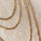 Mondsee 18k Gold Filled 2.5mm Flat Figaro Chain | 18k Gold Filled Jewelry