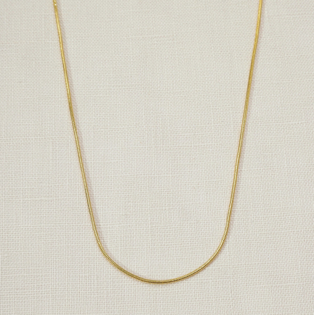 Mondsee 18k Gold Filled 1.2 mm Round Snake Chain Necklace | 18k Gold Filled Jewelry