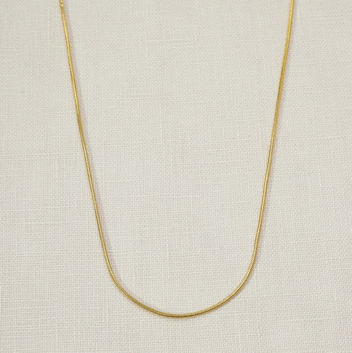 Mondsee 18k Gold Filled 1.2 mm Round Snake Chain Necklace | 18k Gold Filled Jewelry