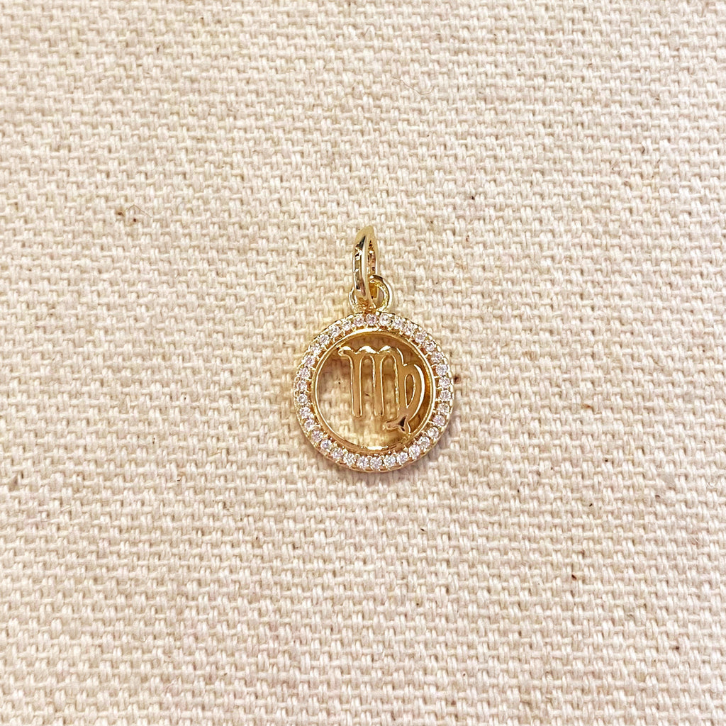 Mondsee 18k Gold Filled Mini Virgo Zodiac Pendant | 18k Gold Filled Jewelry