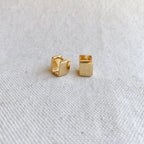 GoldFi 18k Gold Filled Square Clicker Earrings