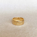 Mondsee 18k Gold Filled Roman Numeral Band Ring | 18k Gold Filled Jewelry