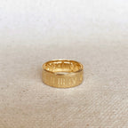 Mondsee 18k Gold Filled Roman Numeral Band Ring | 18k Gold Filled Jewelry