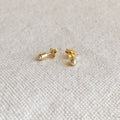 18k Gold Filled Mini Pearl Cabochon Stud Earrings by Mondsee Jewelry