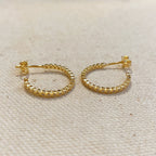 Mondsee 18k Gold Filled 18mm Bezel Cubic Zirconia C-Hoop | 18k Gold Filled Jewelry