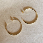 Mondsee 18k Gold Filled 50mm Hollow C-Hoop Earrings | 18k Gold Filled Jewelry