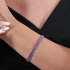 Mondsee 18k Gold Filled 3mm CZ Royal Blue Bracelet | 18k Gold Filled Jewelry