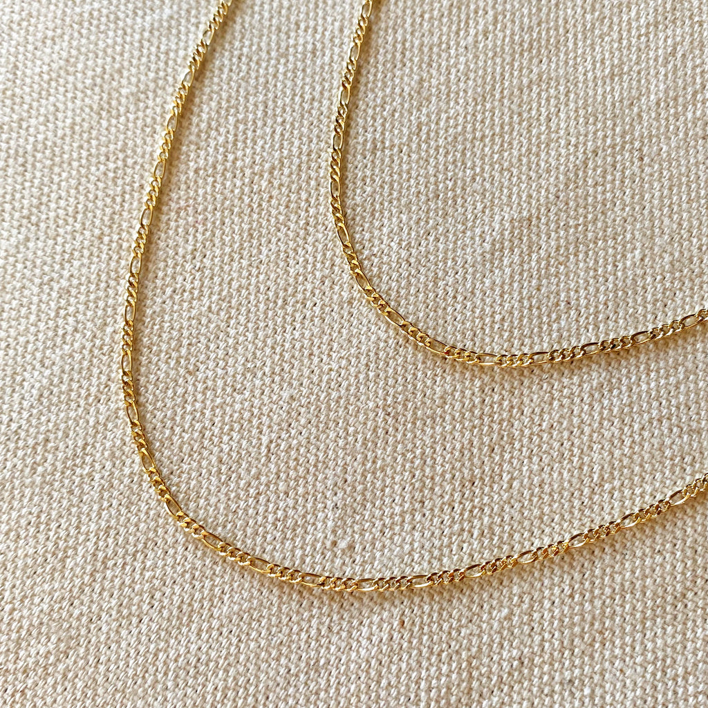 Mondsee 18k Gold Filled Thin Figaro Chain | 18k Gold Filled Jewelry