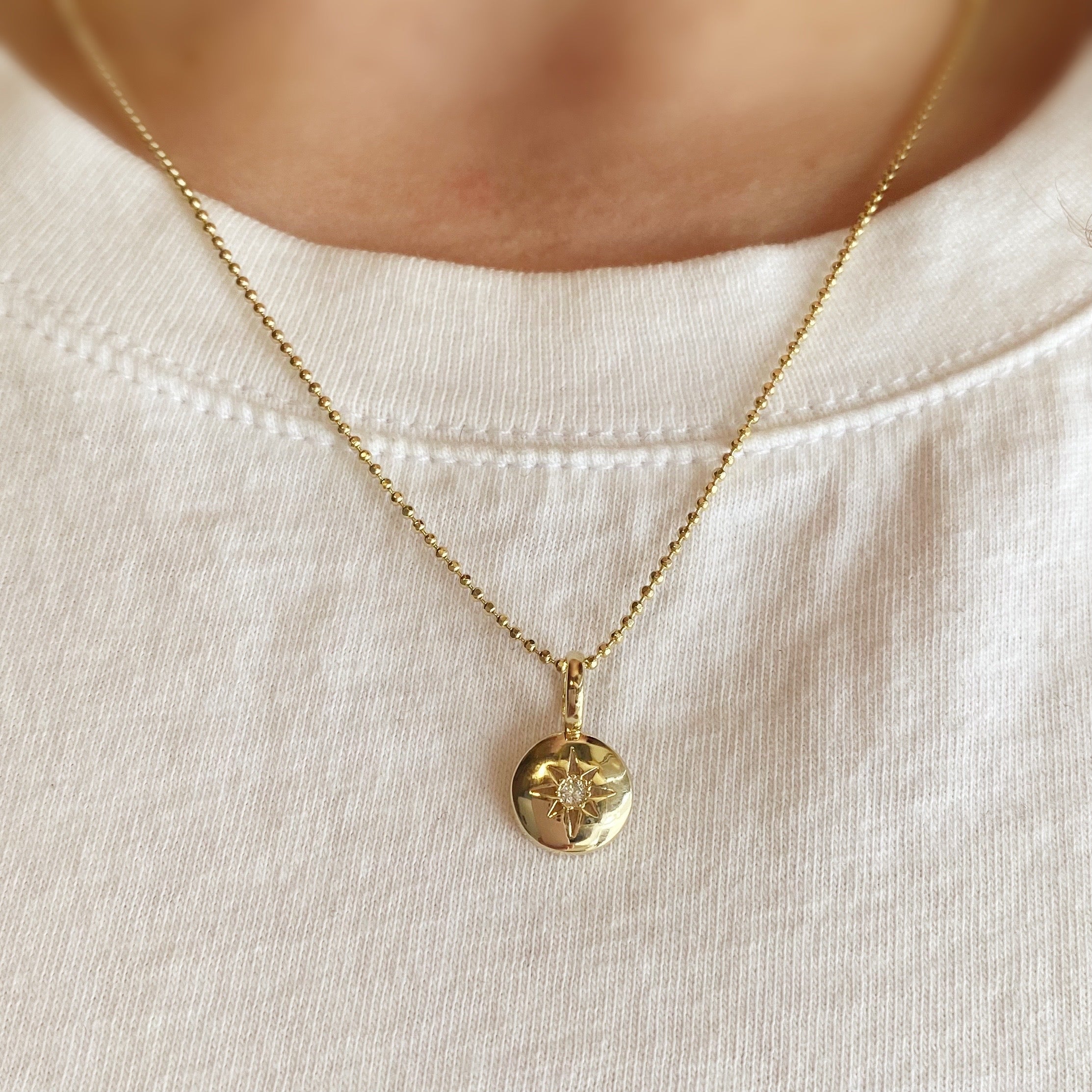 Mondsee 18k Gold Filled Mini Starburst Plate Pendant | 18k Gold Filled Jewelry