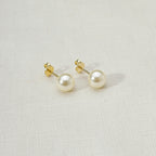 Mondsee 18k Gold Filled 6mm Classic Pearl Stud | 18k Gold Filled Jewelry