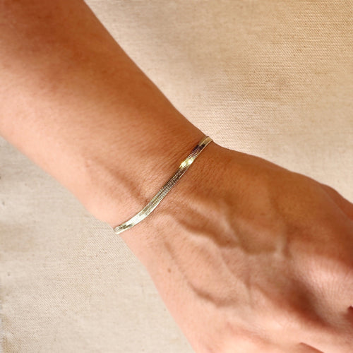 Mondsee 18k Gold Filled 3.0mm Herringbone Bracelet | 18k Gold Filled Jewelry