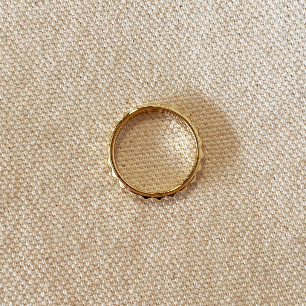 Mondsee 18k Gold Filled Spiked Band Ring | 18k Gold Filled Jewelry