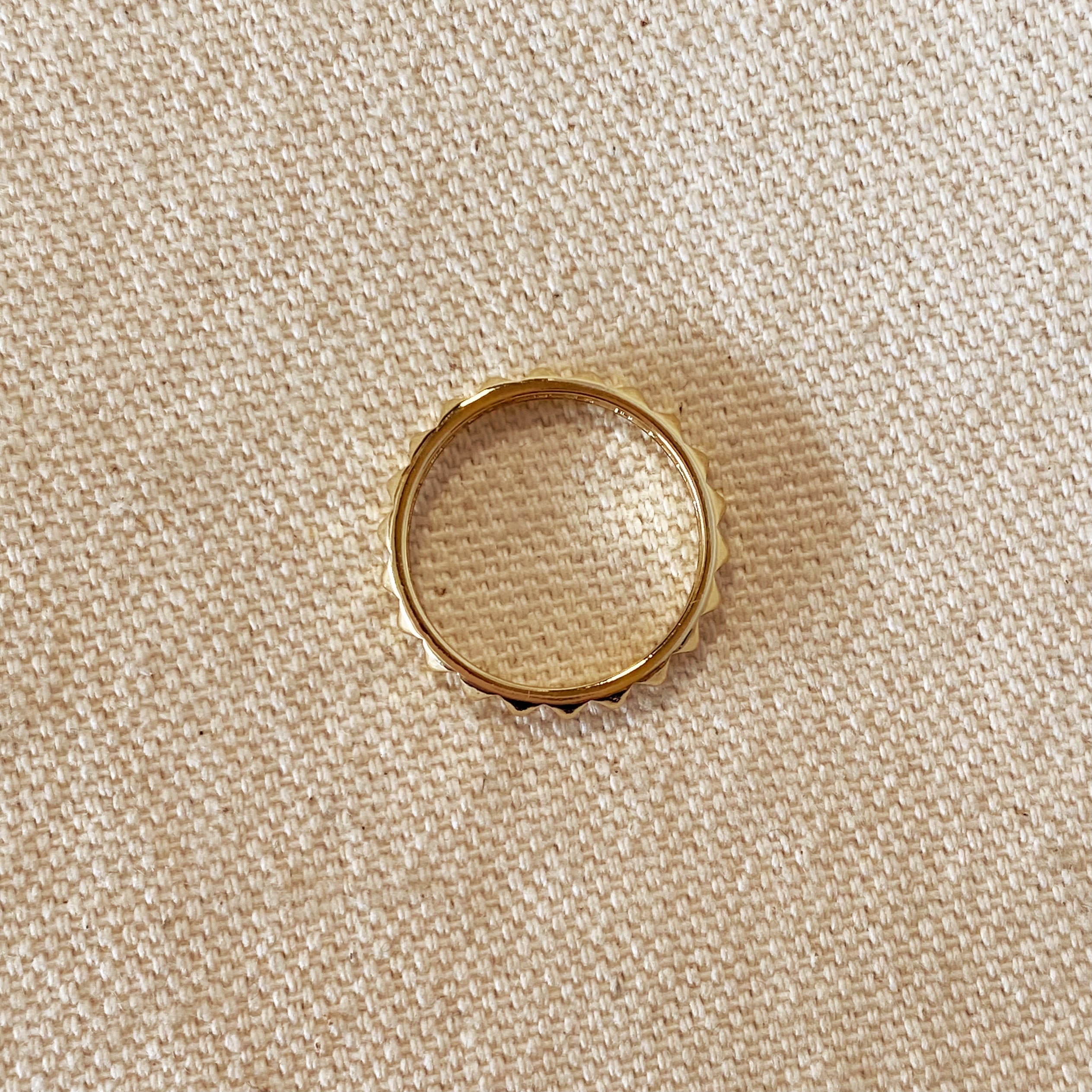 Mondsee 18k Gold Filled Spiked Band Ring | 18k Gold Filled Jewelry
