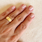 Mondsee 18k Gold Filled Roman Numeral Band Ring | 18k Gold Filled Jewelry