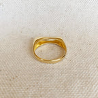 Mondsee 18k Gold Filled Bubble Flat Top Stackable Ring | 18k Gold Filled Jewelry