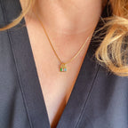 Mondsee 18k Gold Filled Baguette Birthstone Charm | 18k Gold Filled Jewelry